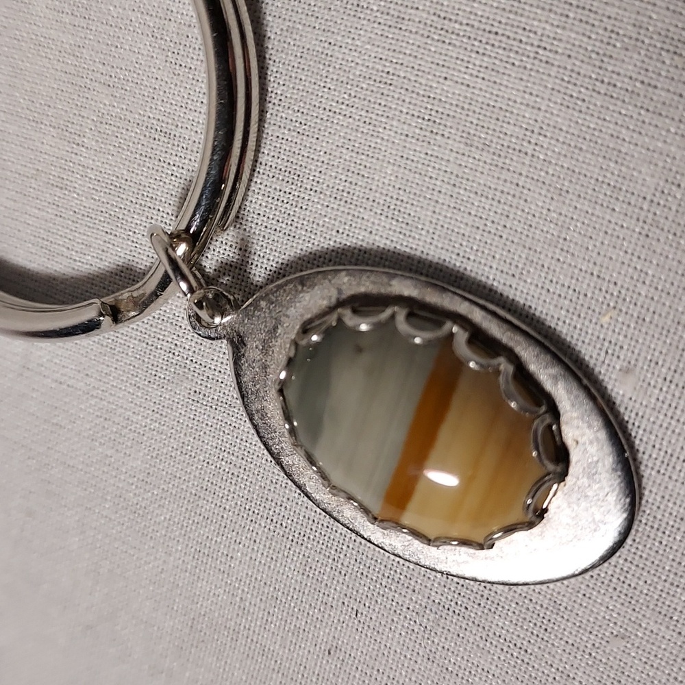 Multi Color Stone Key Ring - Picture 2 of 6